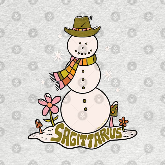 Sagittarius Snowman by Doodle by Meg